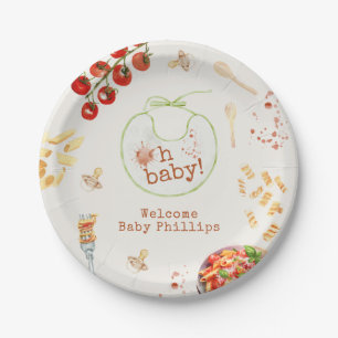 Oh Baby Pasta und Schnuller Neutrale Babydusche Pappteller