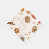 Oh Baby Pastries + Schnuller Girl Baby Dusche Serviette (Ecke)