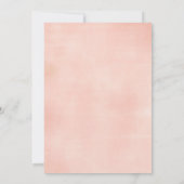 Oh Baby Peach Floral Baby Dusche Einladung (Rückseite)