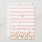 Oh Baby Peach Gold Baby Dusche Neutrale Einladung (Rückseite)