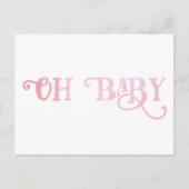 Oh Baby personalisiere dieses rosa Girly Girl Postkarte (Vorderseite)
