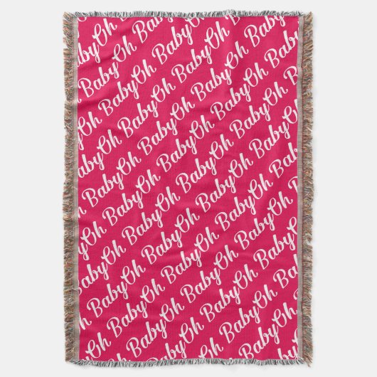 Oh Baby Personalisiert Pink Girly Girl Decke (Vorderseite Vertikal)