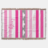 Oh Baby Personalisiert Pink Girly Girl Decke (Vorderseite)