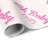 Oh Baby Personalisiert Pink Girly Girl Geschenkpapier (Rolleneckpunkt)
