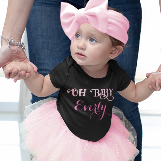 Oh Baby Personalisiert Pink Girly Girl Kleinkind T-shirt