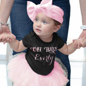Oh Baby Personalisiert Pink Girly Girl Kleinkind T-shirt