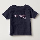 Oh Baby Personalisiert Pink Girly Girl Kleinkind T-shirt (Vorderseite)