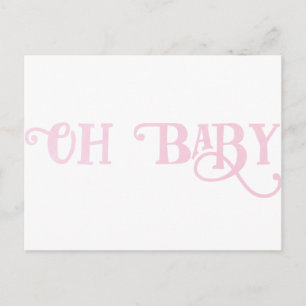 Oh Baby Personalisiert Pink Girly Girl Postkarte