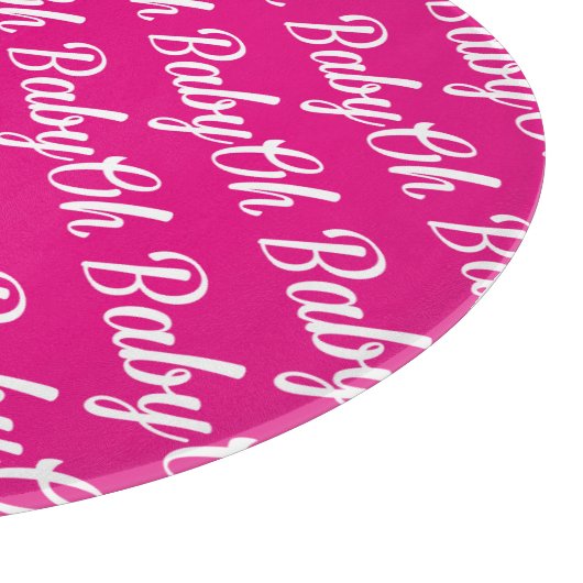 Oh Baby Personalisiert Pink Girly Girl Schneidebrett (Ecke)