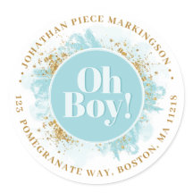 Oh Baby Personalisiert Watercolor Glitzer