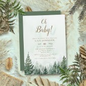 Oh Baby Pine Tree Forest Baby Shower Einladung