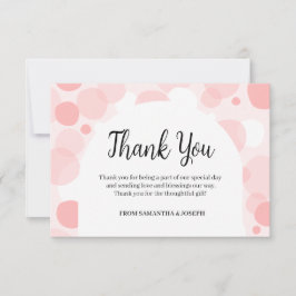 Oh Baby pink arch Polka Dots Girl Baby Dusche Dankeskarte