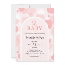 Oh Baby pink arch Polka Dots Girl Baby Dusche