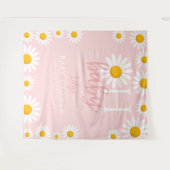 Oh Baby Pink Daisy Baby Dusche Foto Hintergrund Wandteppich (Vorderseite (Horizontal))