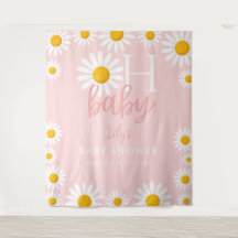 Oh Baby Pink Daisy Baby Dusche Foto Hintergrund