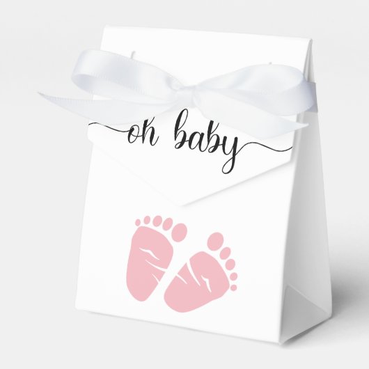 Oh Baby Pink Feet Baby Girl Dusche Geschenkschachtel (Vorderseite)