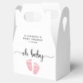 Oh Baby Pink Feet Baby Girl Dusche Geschenkschachtel (Geöffnet)