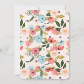 Oh Baby Pink Floral Botanical Donut Babydusche Einladung (Rückseite)