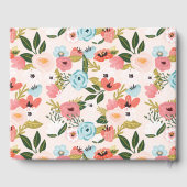 Oh Baby Pink Floral Botanical Donut Babydusche Gästebuch (Rückseite)