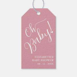 Oh, Baby! Pink Girl Baby Dusche Geschenkanhänger