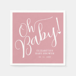 Oh, Baby! Pink Girl Baby Dusche Serviette