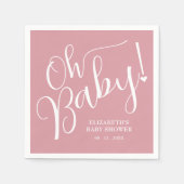 Oh, Baby! Pink Girl Baby Dusche Serviette (Vorderseite)
