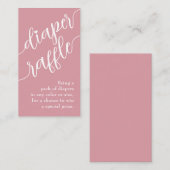 Oh, Baby! Pink Girl Baby Dusche Windeln Raffel Begleitkarte (Vorne/Hinten)