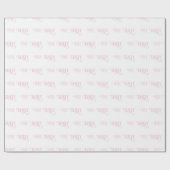 Oh Baby Pink Girly Typografy Wrapping Paper Geschenkpapier (Flach)