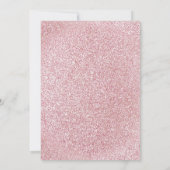 Oh Baby Pink Glitzer Baby Feet Baby Girl Dusche Einladung (Rückseite)