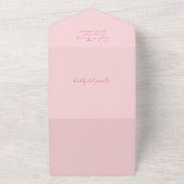Oh Baby Pink Minimal Baby Dusche All In One Einladung (Außenbereich)