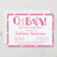 Oh Baby Pink Moderne Whimsical Baby Dusche