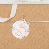 Oh Baby pink pumpkin floral chic baby shower Geschenkanhänger