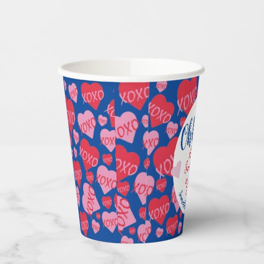 Oh Baby Pink Red Sweethearst Baby Dusche Blue Pappbecher (Links)