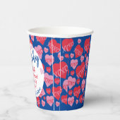 Oh Baby Pink Red Sweethearst Baby Dusche Blue Pappbecher (Rechts)