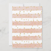 Oh Baby Pink Stripe Glitzer Babydusche Einladung (Rückseite)