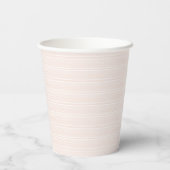 Oh Baby Pink und White Herringbone Cup Pappbecher (Rückseite)