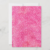 Oh Baby Pink Watercolor Babydusche Wünsche Karte (Rückseite)