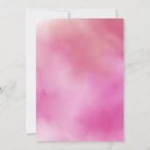 Oh Baby Pink Watercolor Ombre Babydusche Einladung (Rückseite)