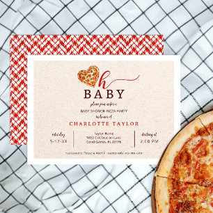 Oh Baby Pizza Baby Dusche Einladung