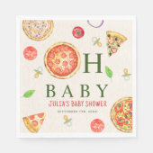 Oh Baby Pizza + Schnuller Babydusche Serviette (Vorderseite)