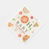 Oh Baby Pizza + Schnuller Babydusche Serviette (Ecke)