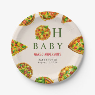 Oh Baby Pizza Tomaten Olivia Green Baby Dusche Pappteller