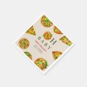 Oh Baby Pizza Tomaten Olivia Green Baby Dusche Serviette (Ecke)