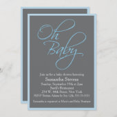 Oh Baby Posh Baby Dusche für Junge Einladung (Vorne/Hinten)