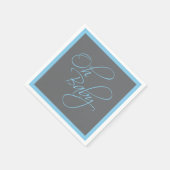 Oh Baby Posh Baby Dusche für Junge Serviette (Ecke)