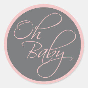 Oh Baby Posh Baby Girl Runder Aufkleber
