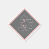 Oh Baby Posh Baby Shower für Mädchen Serviette (Ecke)