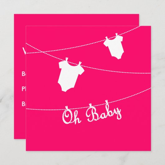 Oh Baby Pregnancy Ankündigung (Vorne/Hinten)