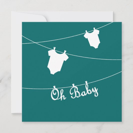 Oh Baby Pregnancy Ankündigung (Vorderseite)