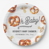 Oh Baby Pretzels & Schnullers Baby Dusche Willkomm Pappteller (Vorderseite)